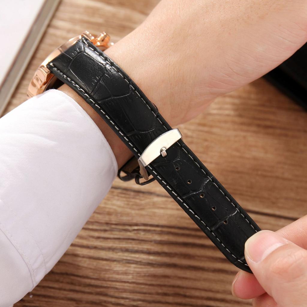 New Mens Watches Luxury Male Clock Fashion Sport Quartz Wristwatch for Man Casual Leather Belt Male Clock Relogio Masculino