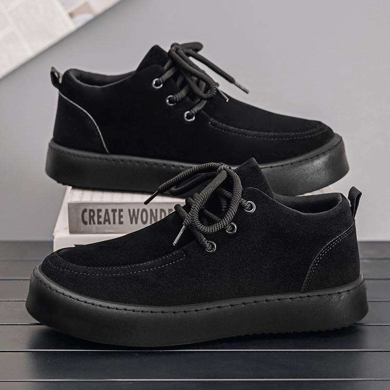 

2024 новые осенние низкие туфли для сноуборда мужские универсальные туфли на плоской подошве трендовые повседневные кожаные туфли модные матовые мужские туфли прилив 39