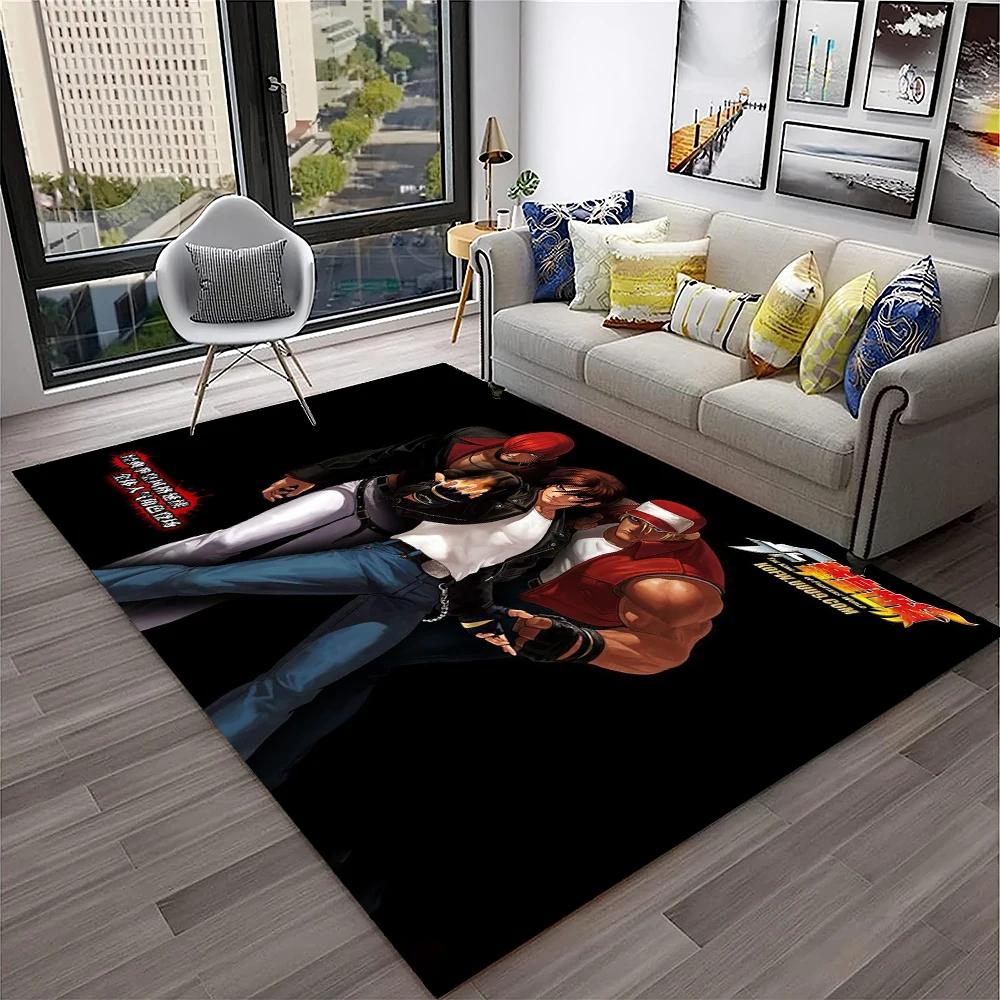 3D Retro Game King of Fighters Gamer Carpet Rug for Home Living Room Bedroom Sofa Doormat Decor,kids Area Rug Non-slip Floor Mat