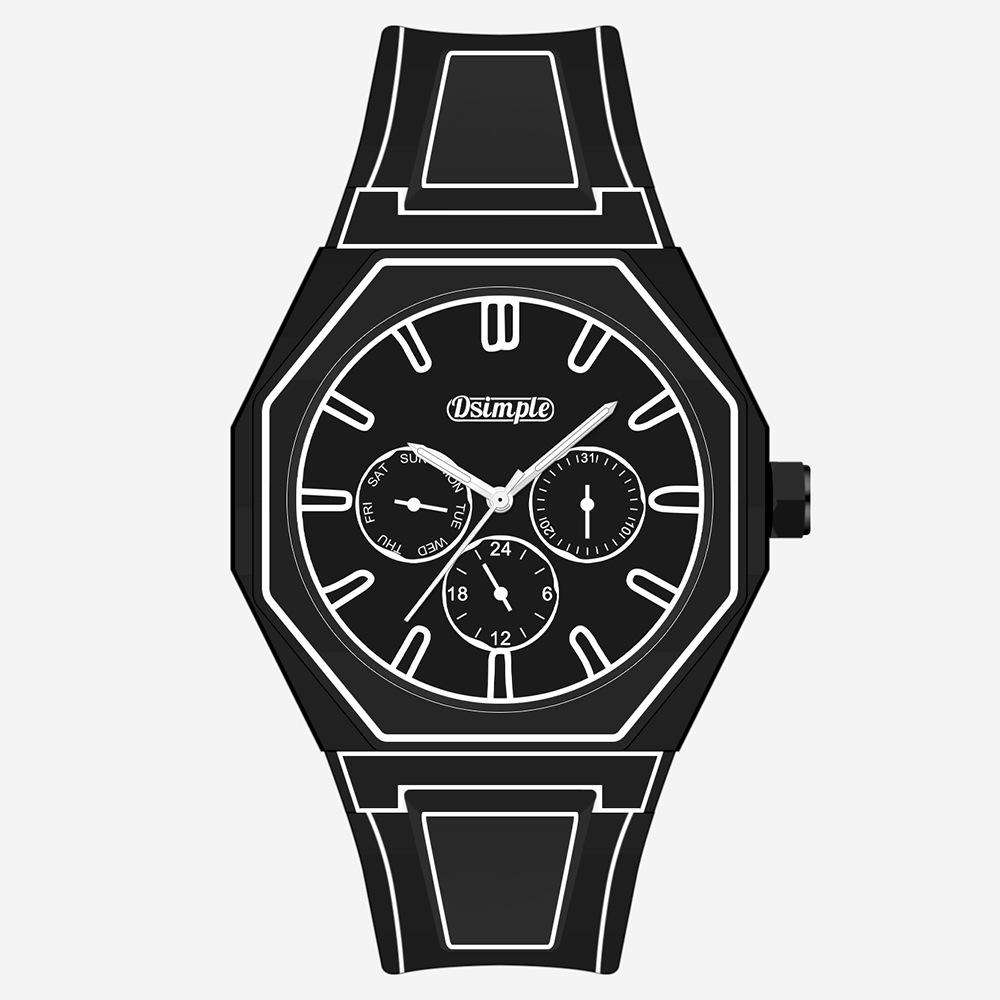 Watch Men S Trend Animation Line Second Dimensional Art Personality Fashion Student Men S And Women S Quartz Watch