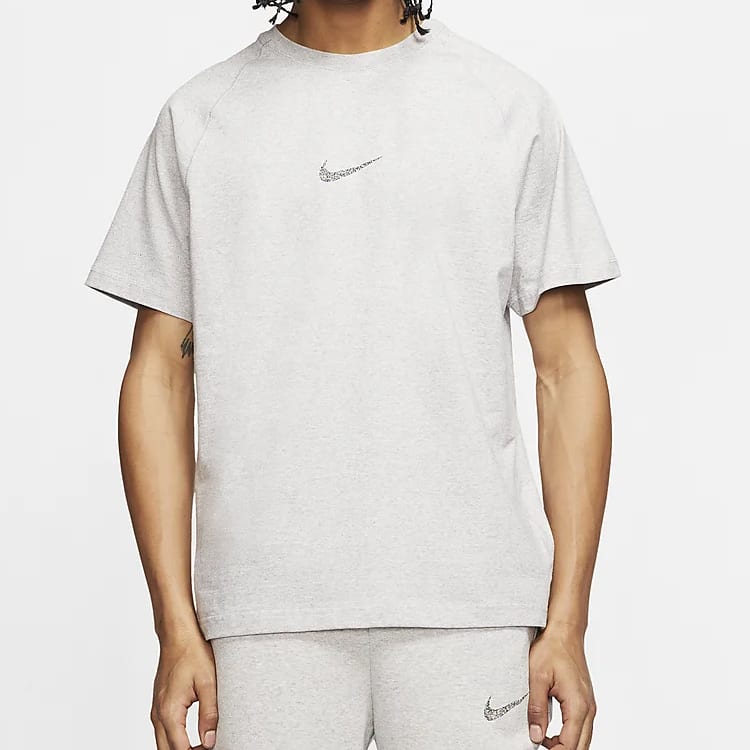 Nike T Shirts Men's Gray Crew Neck Moderate Straight Fit CK2979-902