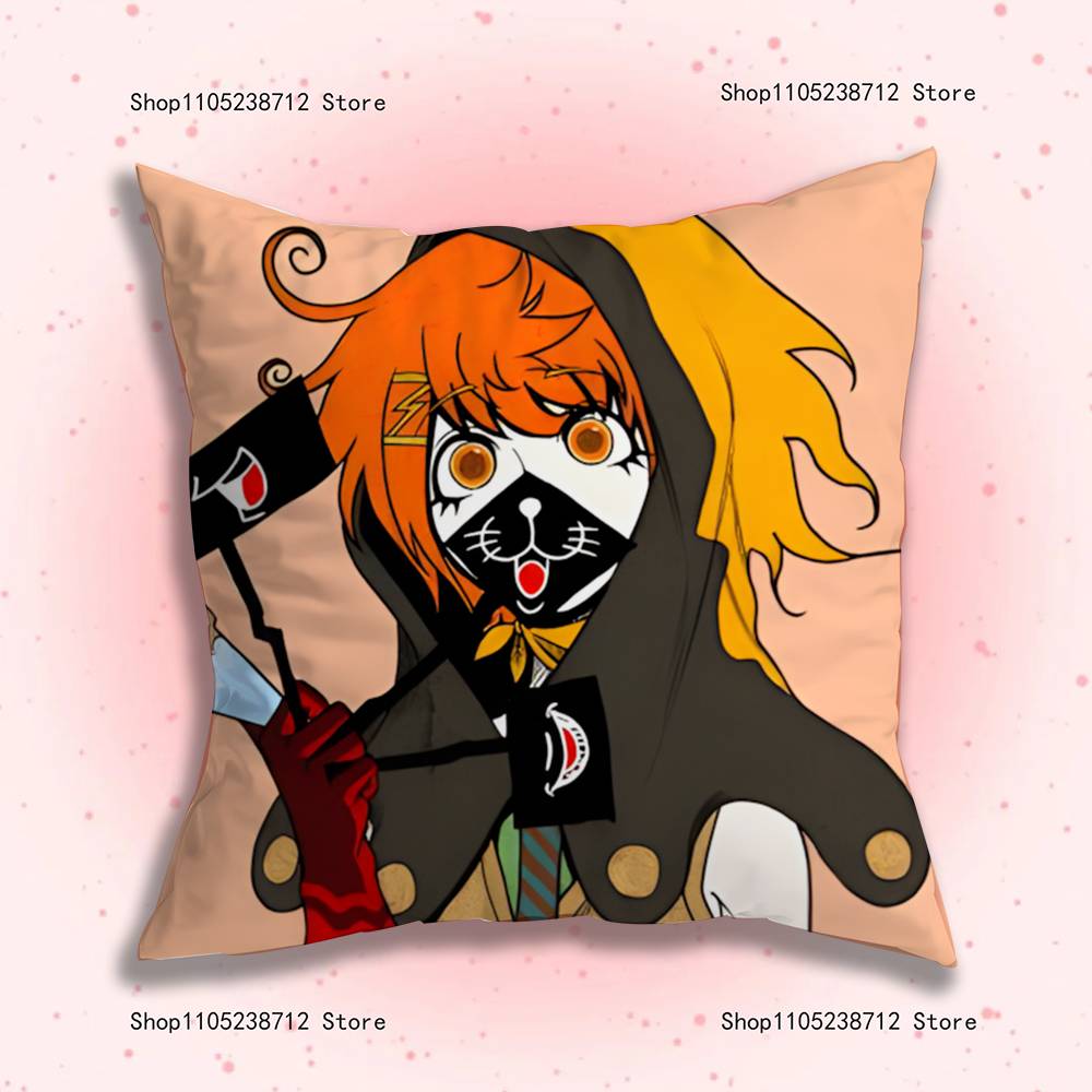 Game Y-Your T-Turn to D-Die Pillow Covers Cartoon Sofa Decorative Home Double-sided Printing Short Plush Cute Cushion Cover