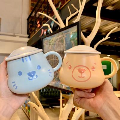 Kreative lustige Tasse Cartoon-Becher Keramiktasse Kaffeetasse Milchtasse Wassertasse Trinkset