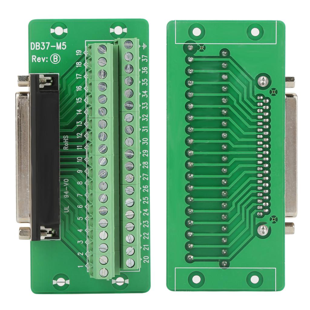 DB37 DIN Rail Mount Interface Module Connector Terminal Breakout Board(Female head)