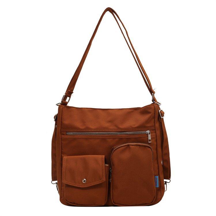 

Полотняний рюкзак. Жіноча велика портативна сумка. Сумка на плече великої місткості. Сумка. коричневий