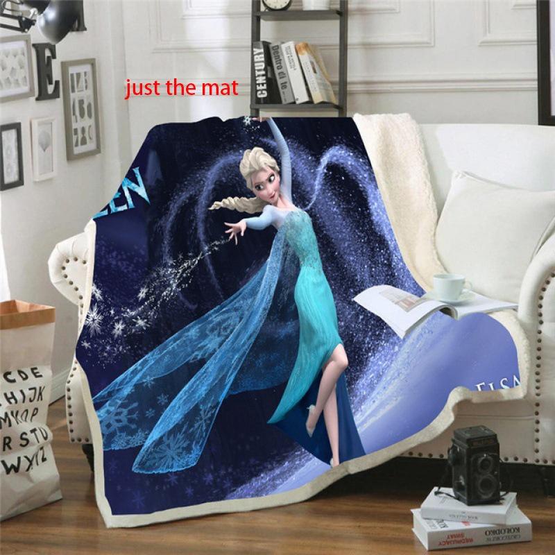 

Одеяло Холодное сердце Эльза Анна с 3D-принтом Спальня Девочка Ребенок Коврик Аксессуары для кровати Простыня Style G