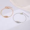 Korean version niche design micro-inlaid zircon geometric paperclip bracelet femininity simple high-end personalized jewelry