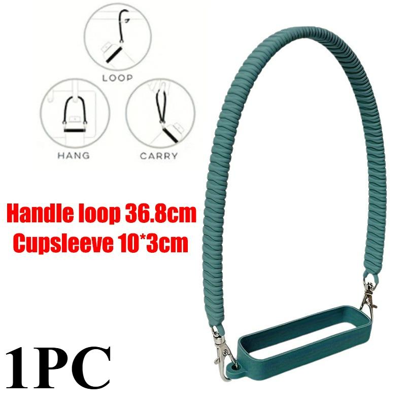 

1/5x Water Bottle Handle Strap Soft Silicone Bottle Sling Carrier Holder with Strap Drawstring Ring for Home Cup Accessories