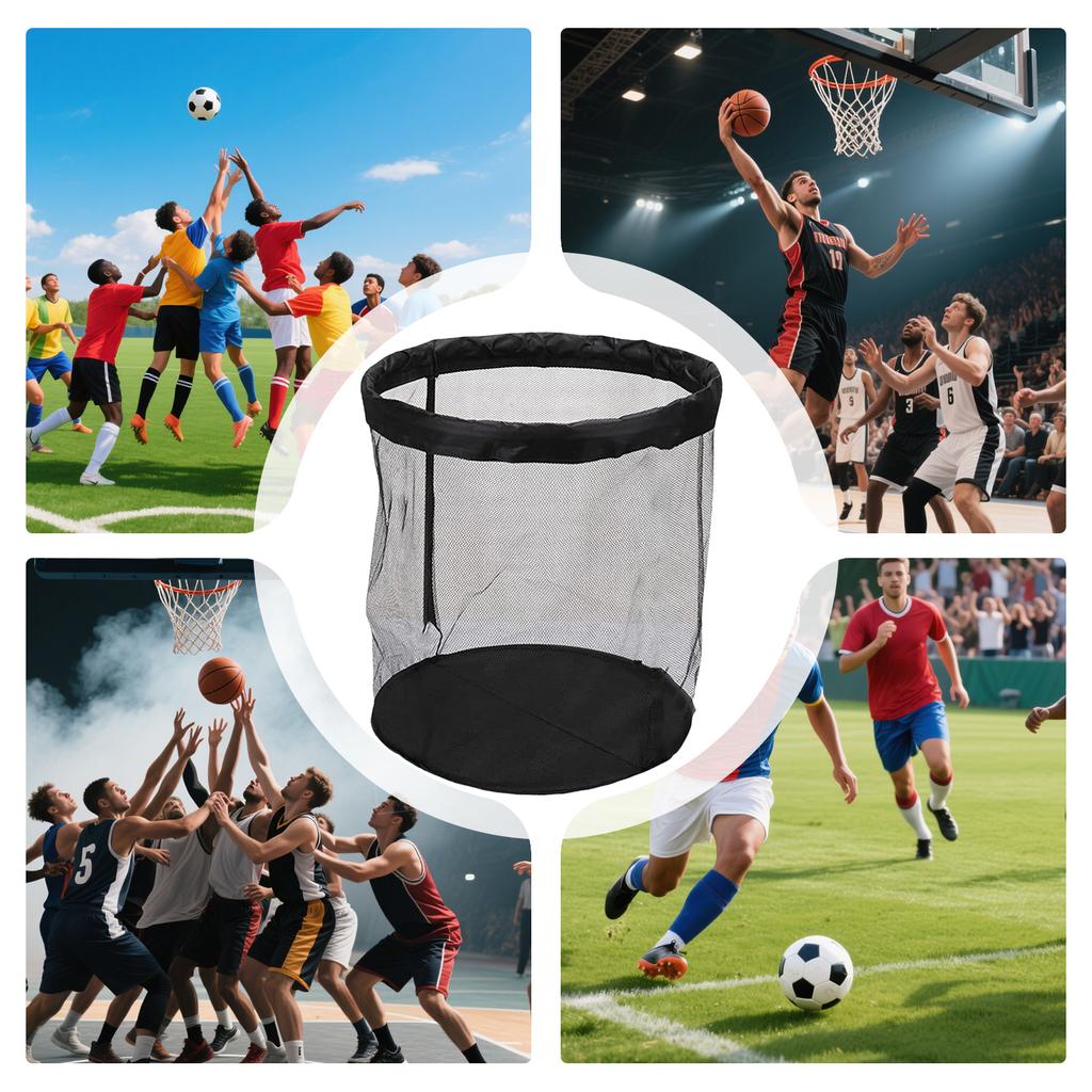 No iron frame Ball Storage Basketball Storage Portable Organizer Large Capacity Net Container for Garage Outdoor Garden Sports