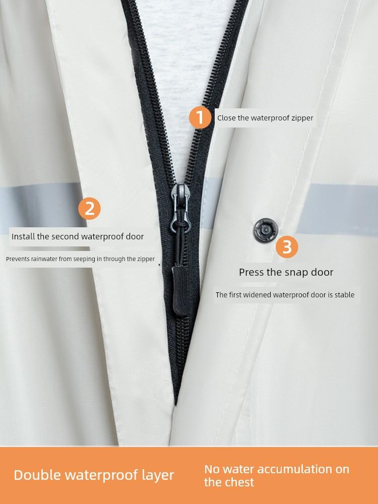 Windbreaker-Style Raincoat for Women, Long Full-Body Rain Protection Against Heavy Rain, Suitable for Electric Scooter Riders, Adult One-Piece Riding