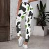 Women Plus Size High Waist Full Length Leopard Rose Floral Printed Yoga Leggings