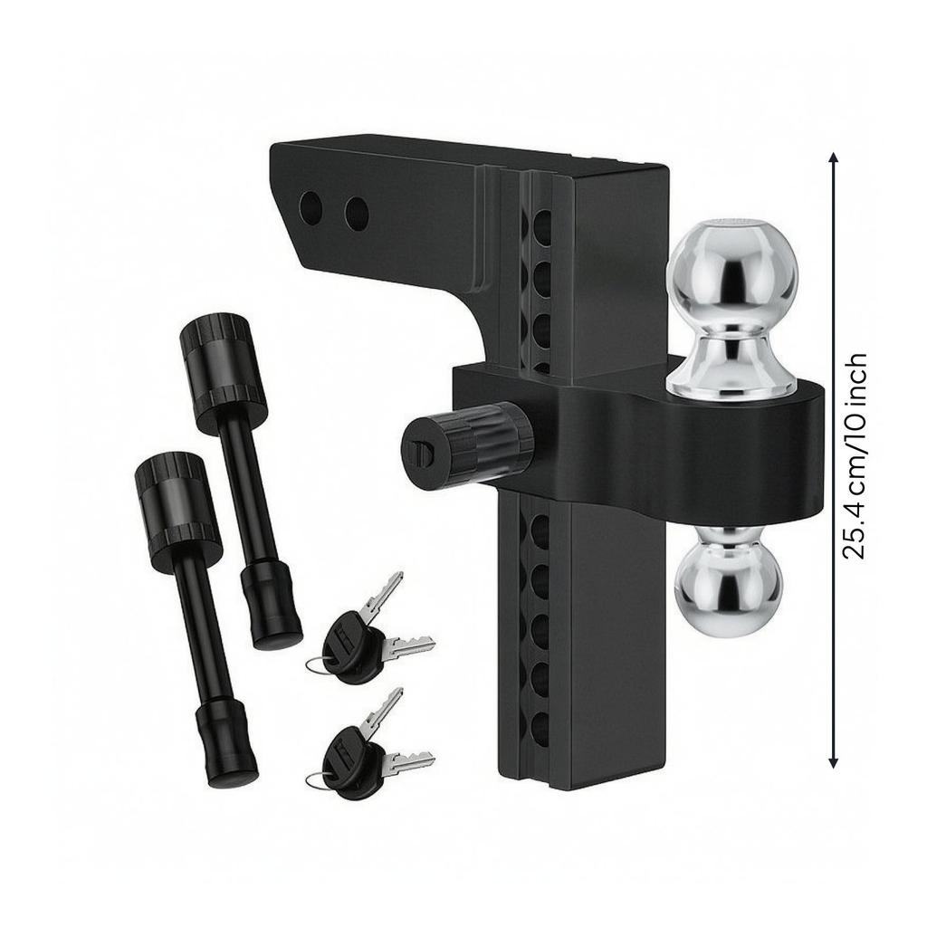 Adjustable Trailer Hitch Ball Mount Strong Secure