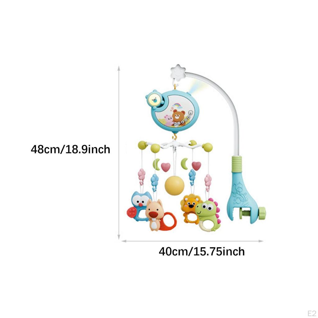 Baby Musical Crib Mobile Cute Bed Bell Carousel for 0-12 Months Newborn Cots