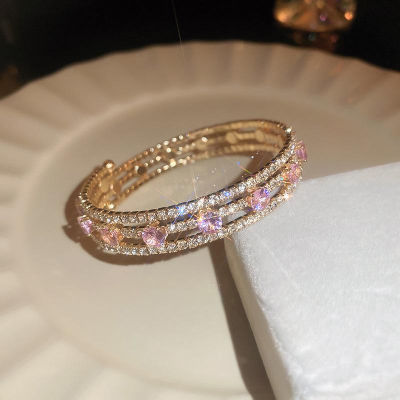 Stone Letter Bracelet Light Luxury Temperament Bracelet Fashion Versatile High-end Jewelry