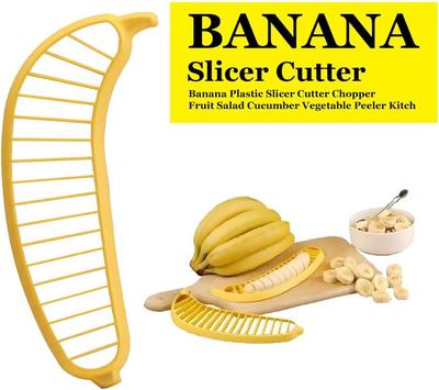 2 stuks Bananensnijder - perfect voor fruitsalades Generiek Handvat Plastic Banaan Fruit Snijder Cutter Hakker