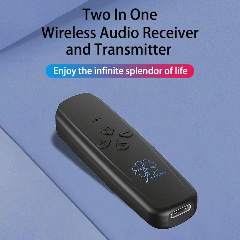 

M27 2-in-1 Car Wireless Audio Adapter Bluetooth-compatible 5.2 Transmitter Receiver with 3.5mm Audio Cable for TV Computer Speaker Type A