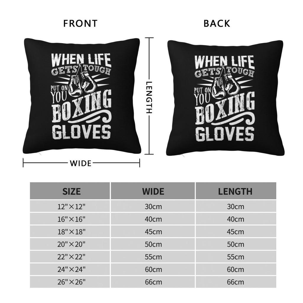 Boxing Gloves Square Pillowcase Pillow Cover Cushion Throw Pillow for Home Bedroom Car