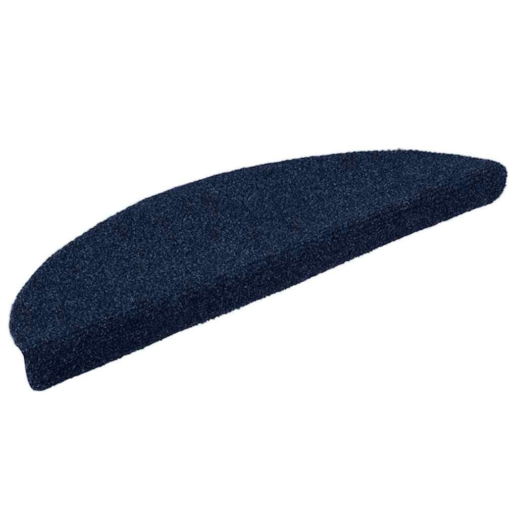 Self Adhesive Stair Treads 5 pcs 56 x 17 x 3 cm Navy Blue Semi Round