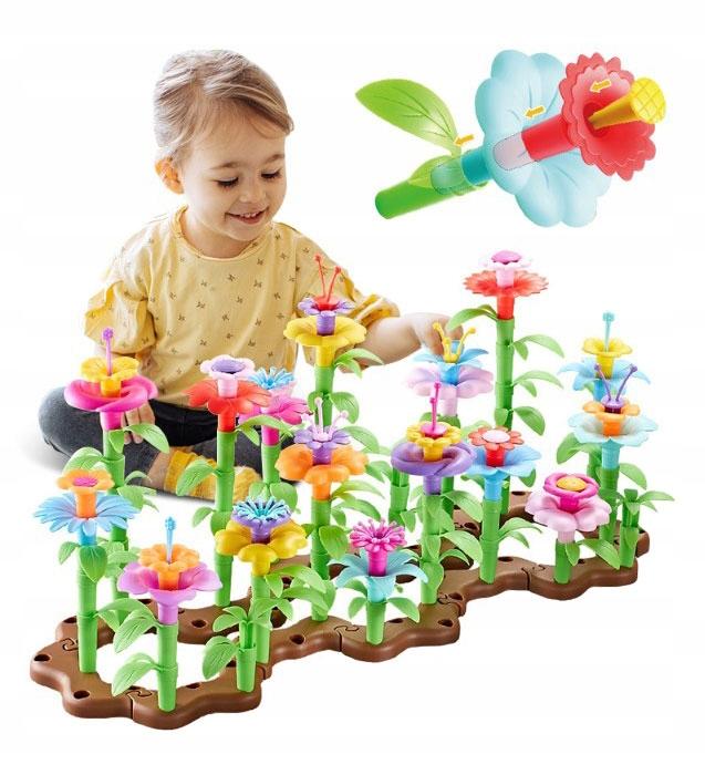Construction blocks - Spring flowers (148 pcs.)