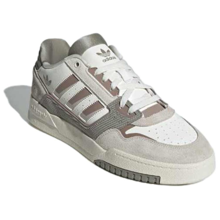 Adidas Originals Drop Step 2.0 Comfortable Versatile Non-Slip Durable Low-Top Skate Shoes Unisex Sneakers White Brown JP9971