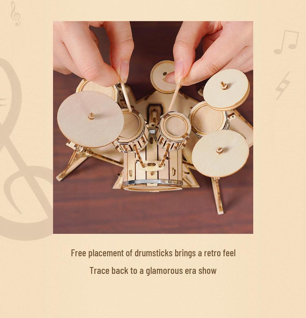 Robotime Wooden 3D Musical Instrument Puzzle DIY Toy Gift for Children