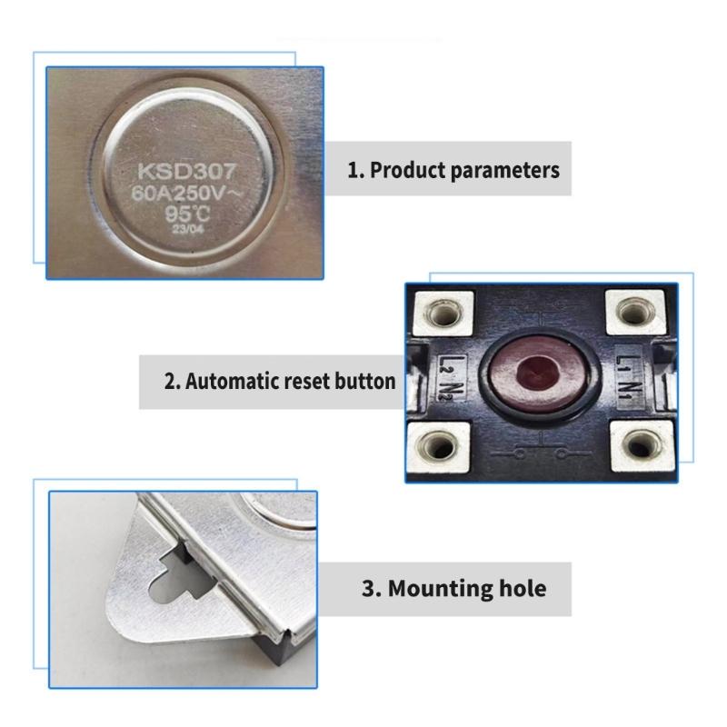 250V Electric Water Heater Switches Electric Water Heater Part Over Temperature Protector for Overheat Protection
