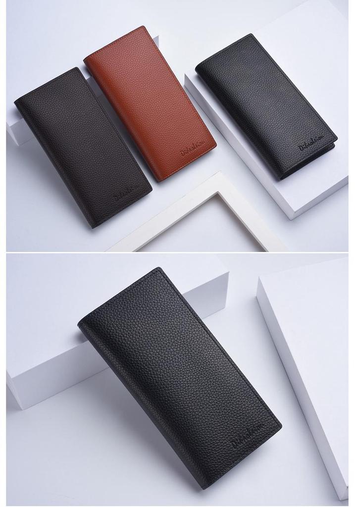 Men's Ultra-Thin Leather Card Holder & Wallet - Korean Style