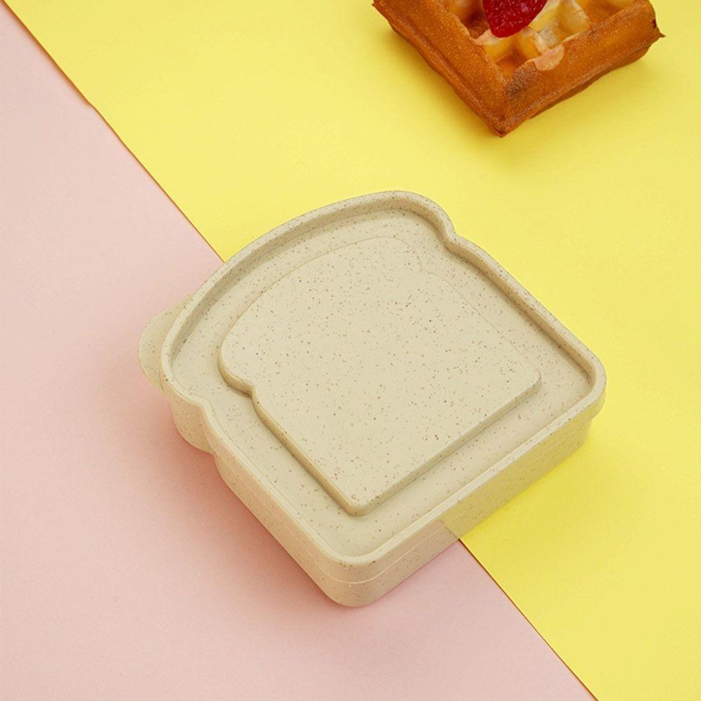 With Lid Toast Shape Lunch Box Portable Food Container New Snack Storage Box Kitchen Storage
