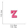 Pink Embroidered Alphabet Patch for Clothing Decoration
