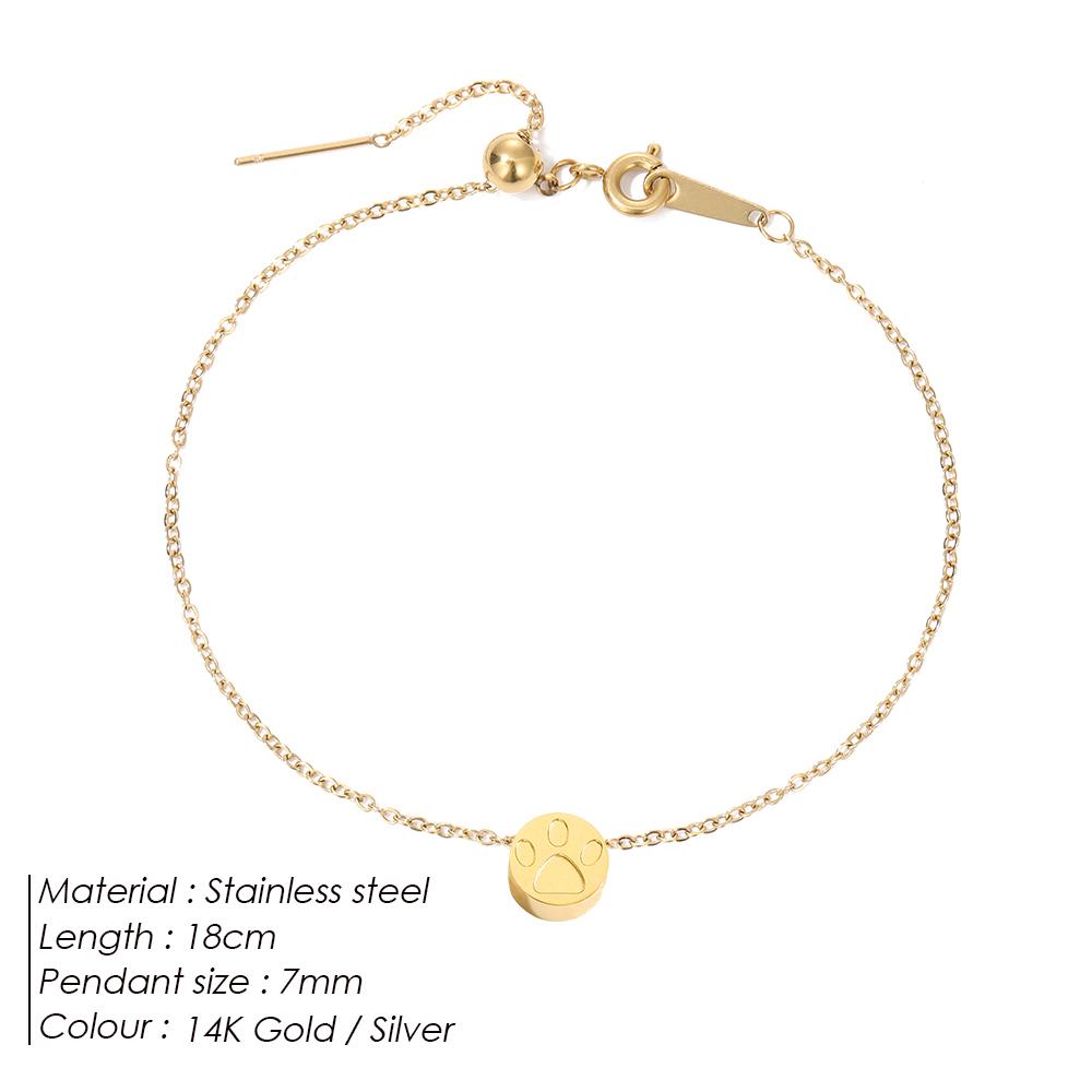 EManco Mini Delicate Round Jewelry Stainless Steel Gold-Plated Bracelet Simple Party Favors