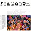 1pc skull talking backdrop banner suitable for horror party Day of the Dead decoration holiday celebration