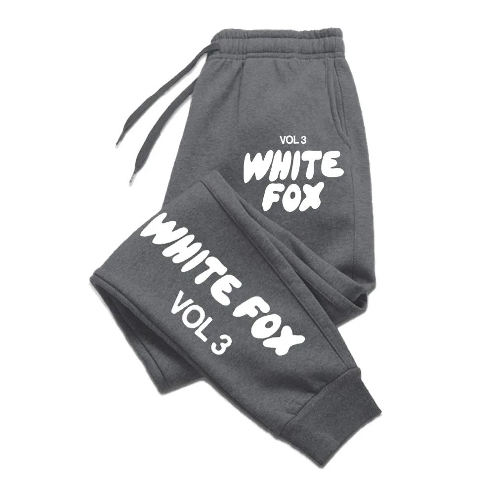 White Fox Joggers Fashion Baggy Pants Men Woman Casual Sweatpants Comfortable Fitness Trousers Womens Soft 2024New Versatile