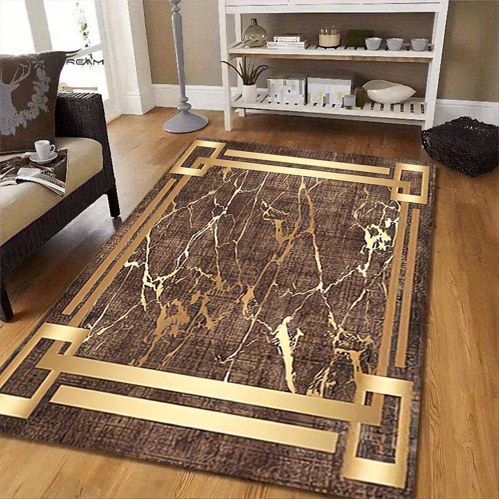 Greek Key Pattern Rug Decoration,Carpet,Living Room,Bedroom, Non-slip,Square rug