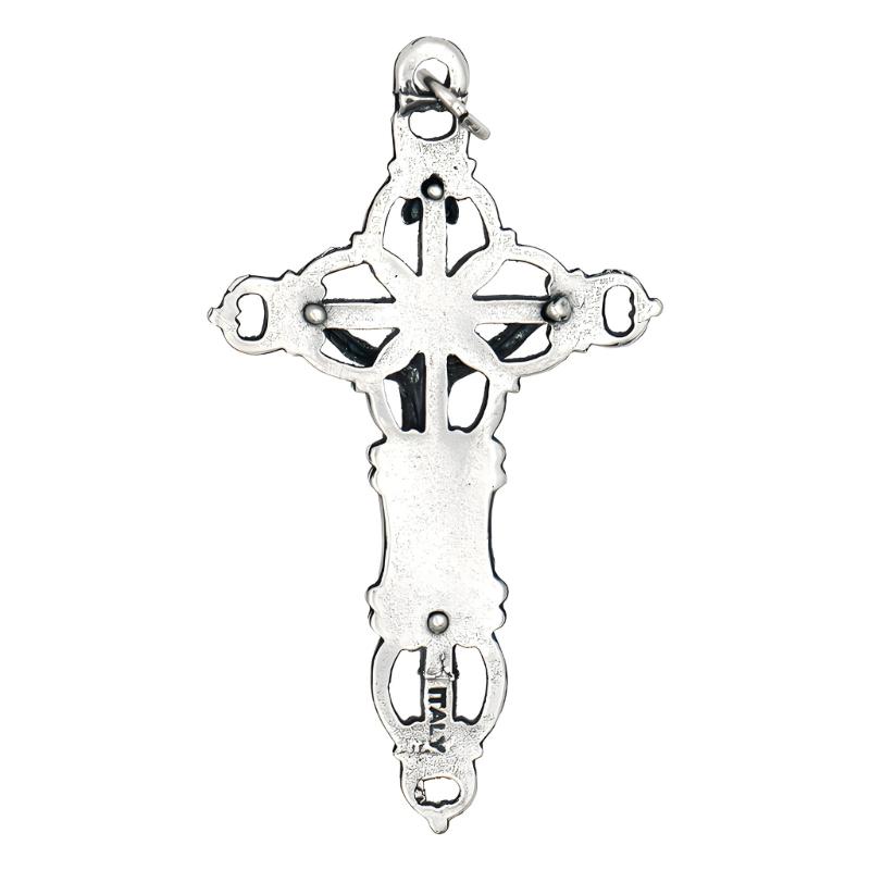 

Vintage Styles Alloy Crosses Pendant For Rosary Jewelry Making With Italian Religious Art Designs 1