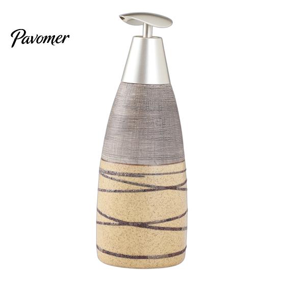 Shampoo Dispenser Bottle Ceramic Soap for Bathroom, 350/380ML Hand with Large Capacity Lotion Pump, Refillable Liquid Soap, and Pump