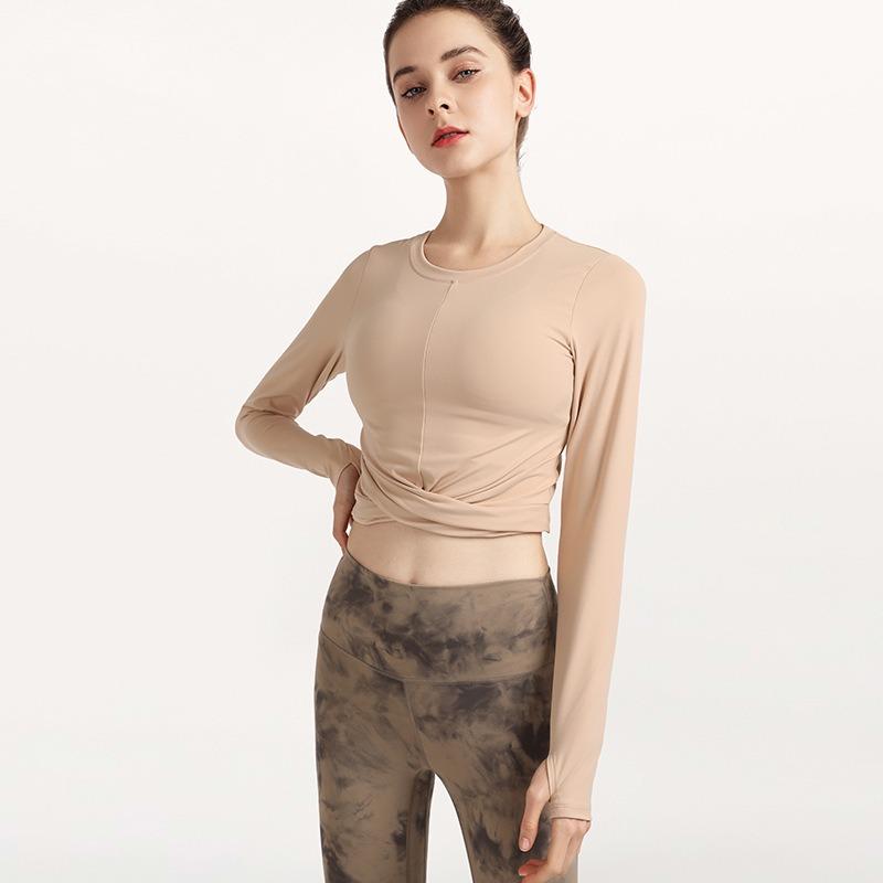 Top Casual Slim cu Mânecă Lungă pentru Yoga pentru Femei