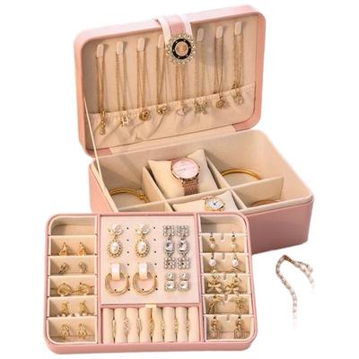 HANDUNYOU Large Diamond Buckle Jewelry Box