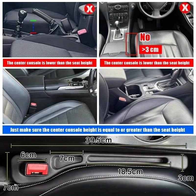 Universal PU Leather Car Seat Gap Filler Organizer - Leakproof Storage (1 Pair)