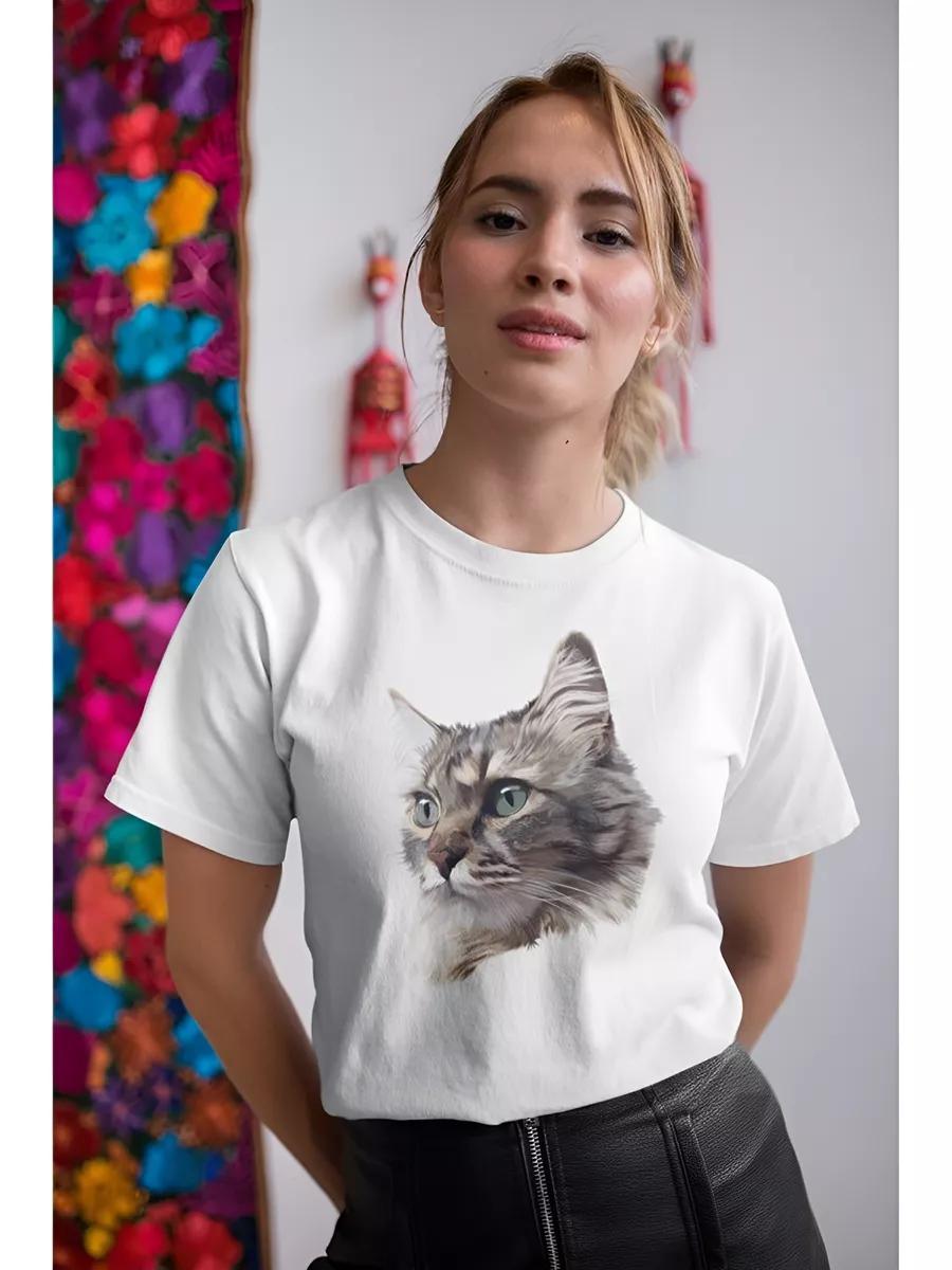 Cat print T-shirt S