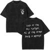 Gewaschenes Vintage Rapper Lil Peep Look At The Sky Tonight All of The Stars Have A Reason T-Shirts Herren Hip Hop Mode Trend T-Shirt