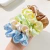 8Pcs  Satin Fabric Sausage Loop Hair Rings Set Solid Colour Fabric Loop Hair Rope Hair Scrunchies Scrunchy Black Coffee