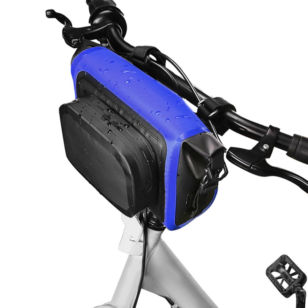 Bicycle Handlebar Front Bag black Waterproof Cycling Panniers Bag Large capacity