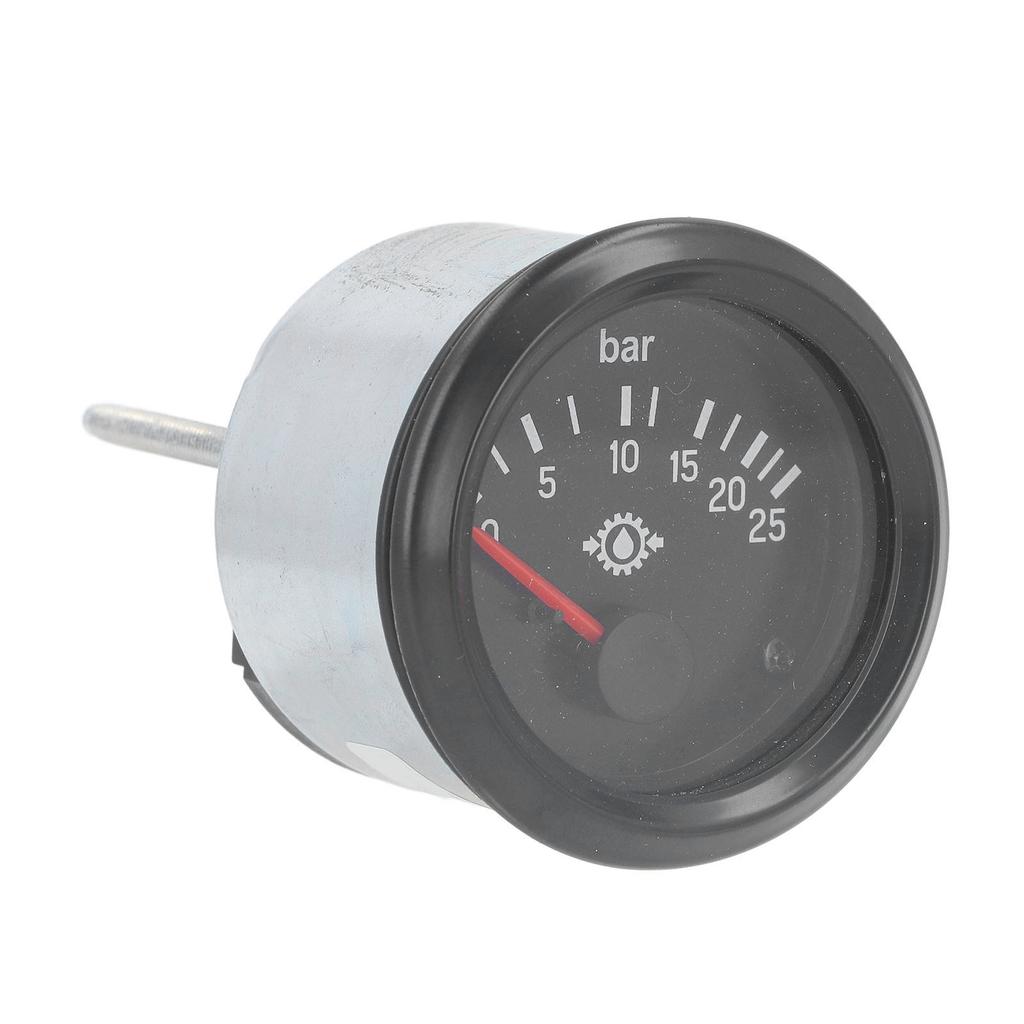 Manometru Presiune Ulei 0 la 25bar 52mm Iluminare LED Tester Presiune Ulei Motor pentru Mașini Nave