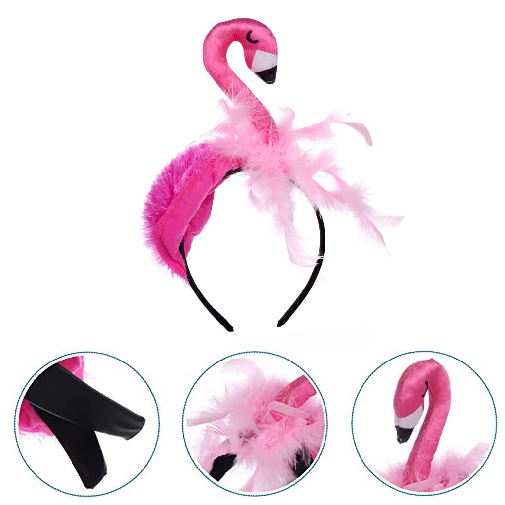 Cartoon Flamingo Headband, Decoration hoops Hair Accessories Headdress for Girls Teens Women Party