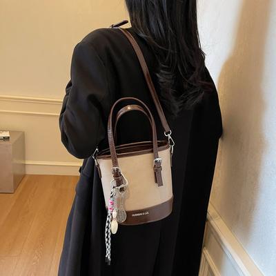 Herbst- und Winter-Nischendesign-Tasche Damen 2025 neu trendig und beliebt vielseitige Umhängetasche lässige Pendler-tragbare Bucket Bag