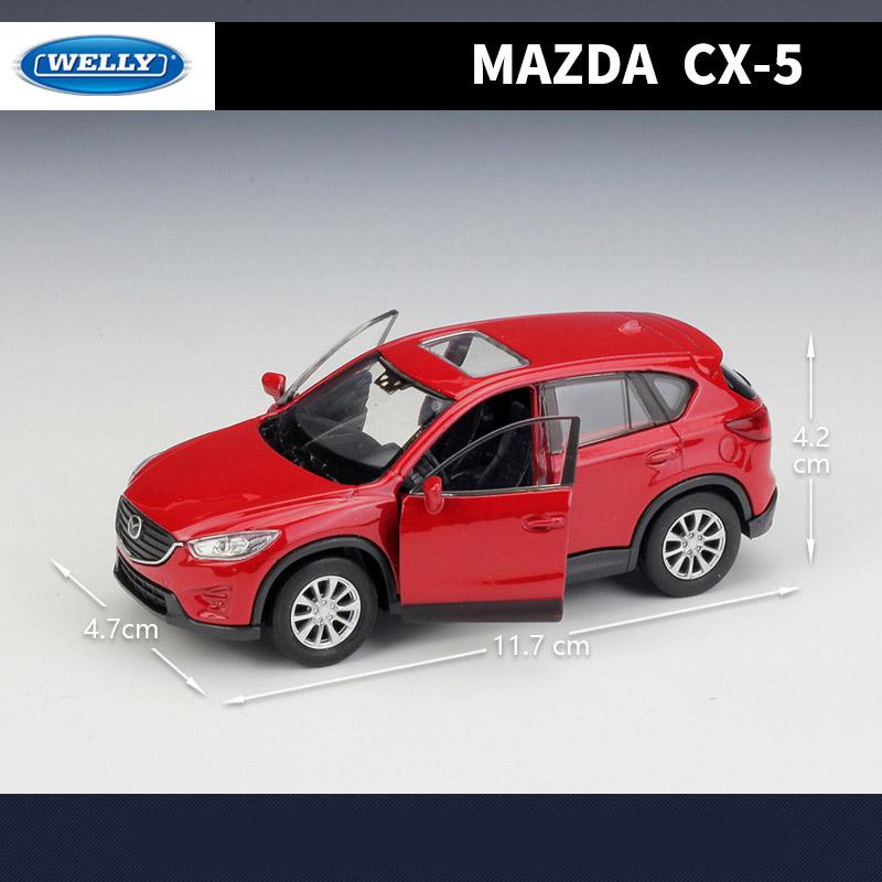 Welly 1/36 MAZDA CX-5 SUV Alloy Car Model Diecasts Metal Vehicles Car Model High Simulation Collection Childrens Gift Decoration