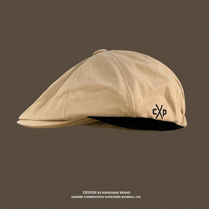 Beret children spring and autumn casual street versatile anti-wear forward hat retro duck tongue cute hat