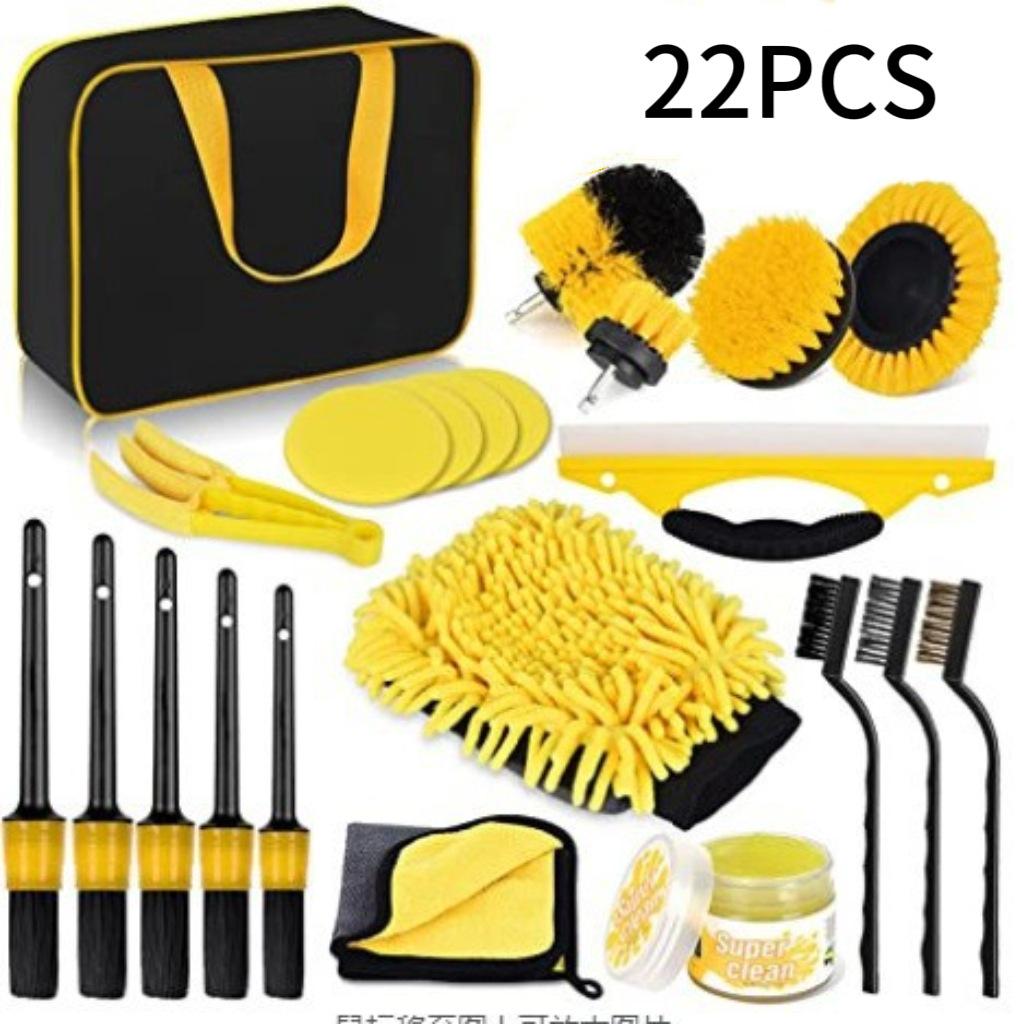 Multi-Functional Electric Cleaning & Polishing Brush Set for Car Interiors, Air Vents, Tires & More