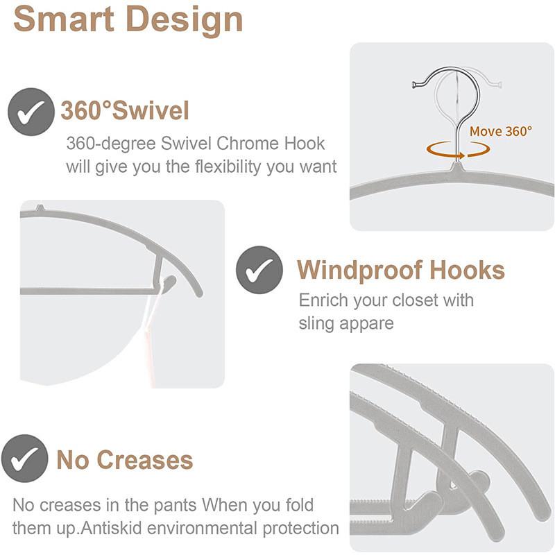 Modern Semicircular Multifunctional Plastic Clothes Hanger With Antishoulder And Nonslip Features For Home Organizing
