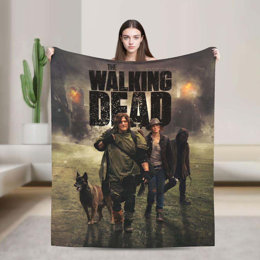 The Walking Dead Blankets Coral Fleece Plush Movie Daryl Dixon Rick Grimes Ultra-Soft Throw Blanket for Home Couch Bed Rug